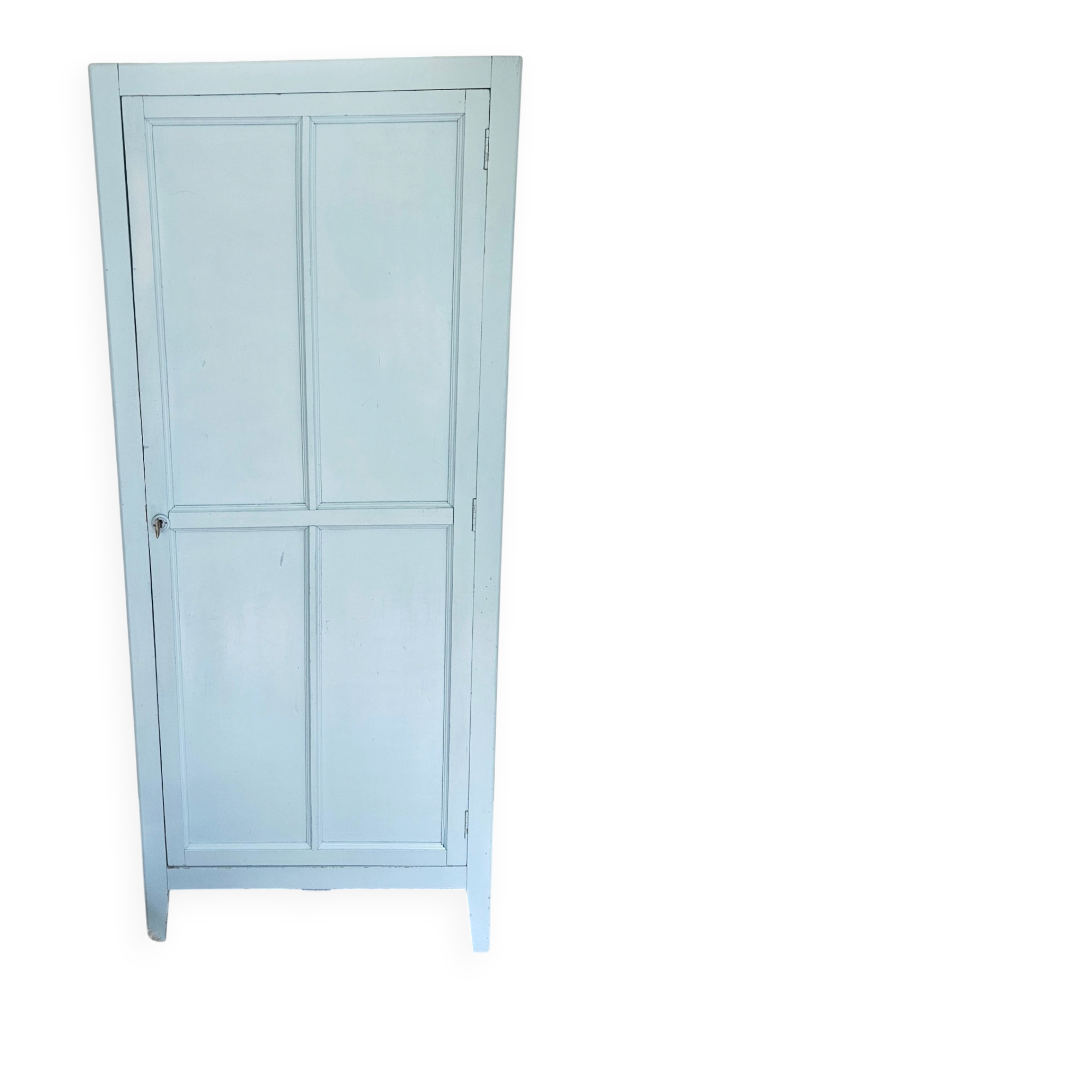 Armoire parisienne àcienne lingère meuble rangement vintage bleu
