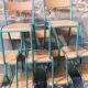 9 tolix school chairs