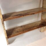 Patinated wooden shelf
