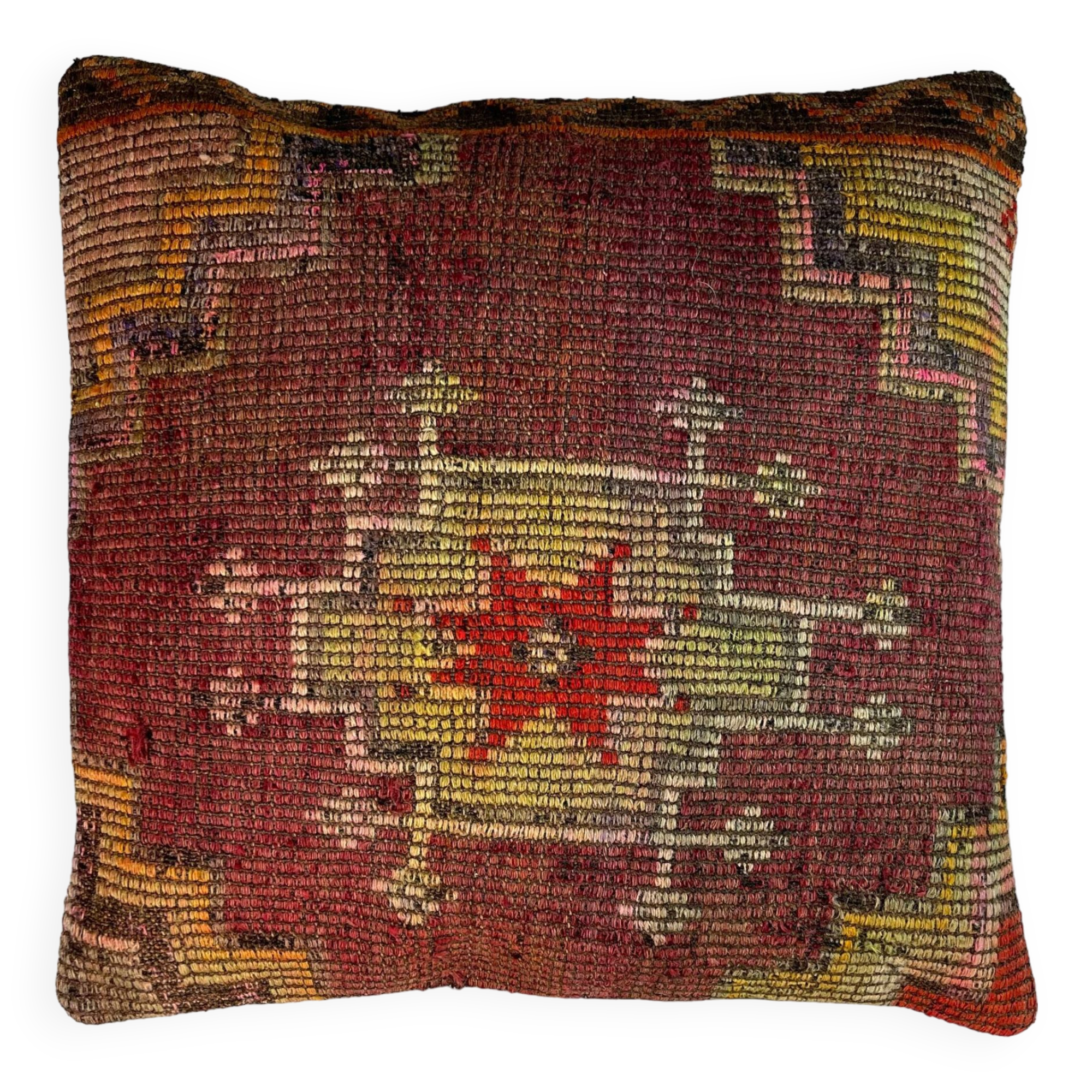 Vintage turkish kilim cushion cover , 55 x 55 cm