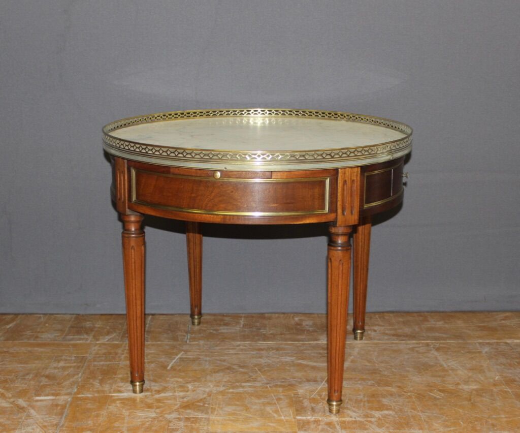 Coffee hot water bottle table in mahogany and brass XX