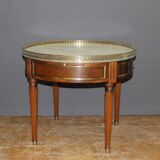 Coffee hot water bottle table in mahogany and brass XX