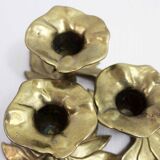Brass flower candle holder