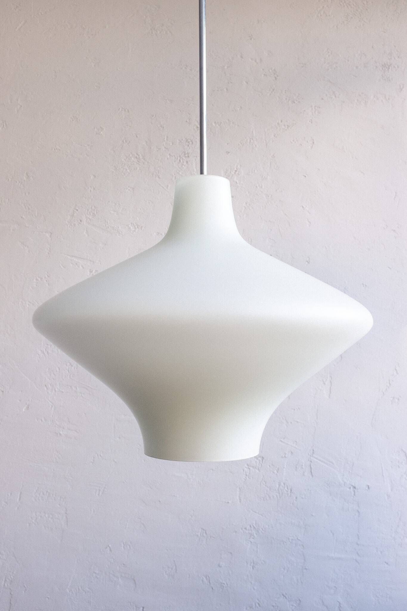 Space Age Czechoslovak Hanging Lamp by Osvětlovací Sklo, 1970s