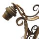 art deco table lamp marble base wrought iron frame hexagonal tulip imp belgium