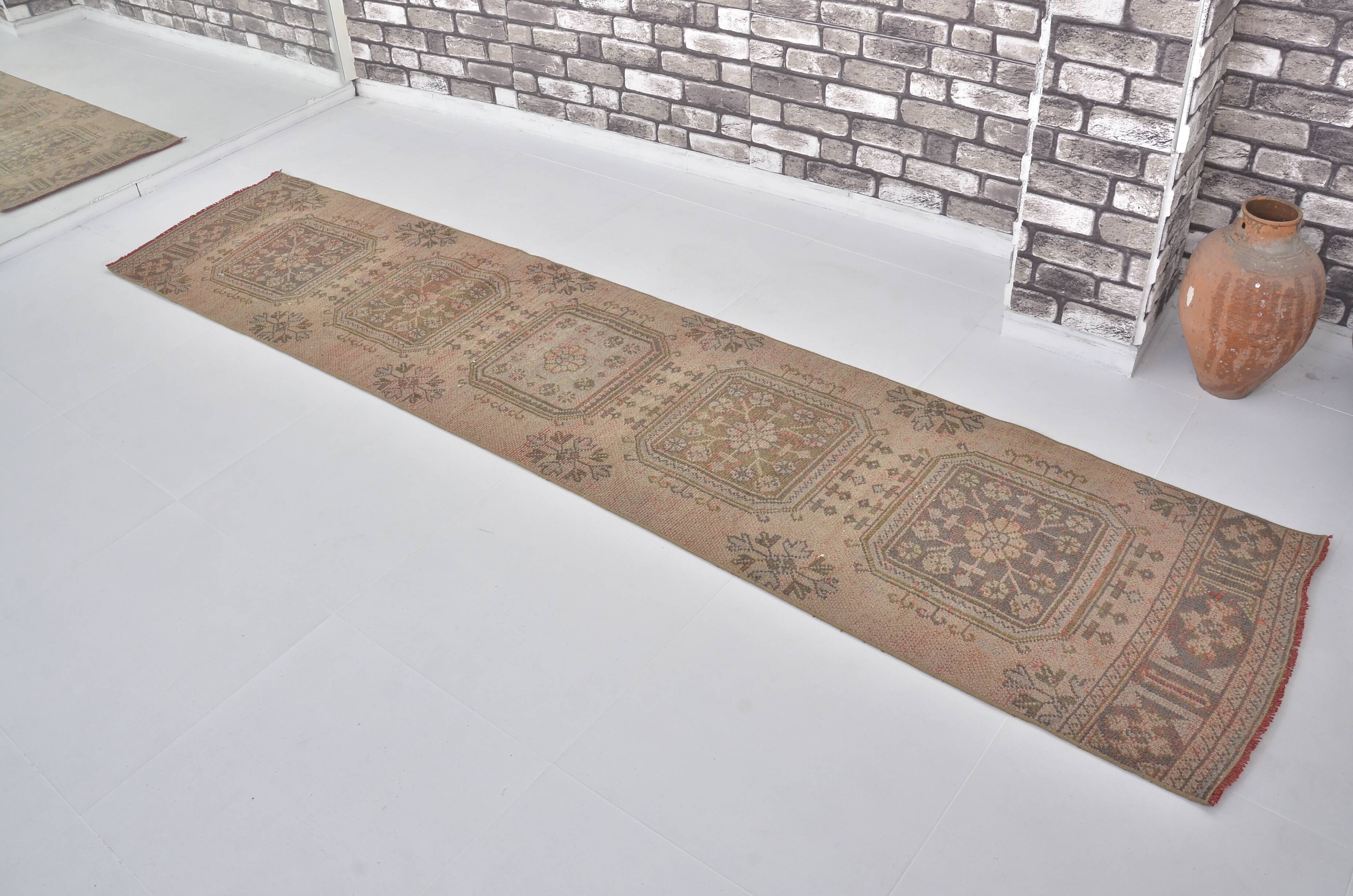 Oushak handmade vintage runner rug sku c112