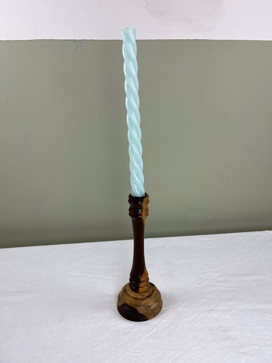 Two-tone wooden candlestick