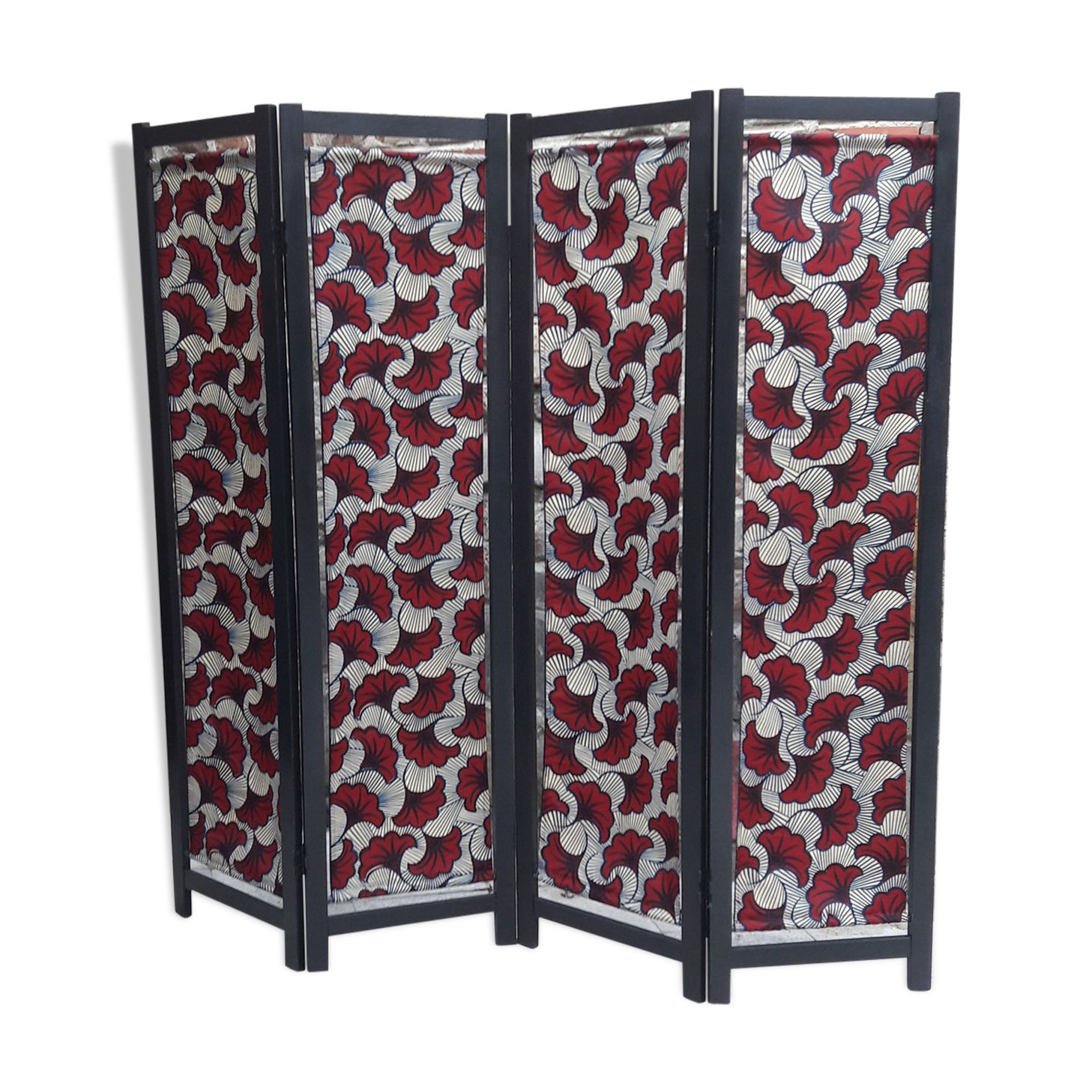 Paravent année 60 tissu wax