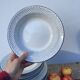 Gien service for 6 people with black polka dots: soup plates and flat plates