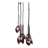 Raak 70s waterfall chandelier 5 chrome lights