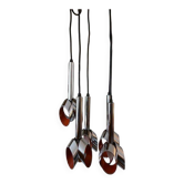 Lustre cascade raak années 70 5 feux chrome