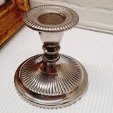 Silver metal candle holder