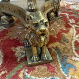 Empire tripod pedestal table in bronze