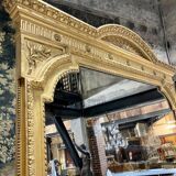 Louis XVI style gilded wood mirror from the Napoleonic III era, 2.75m x 1.48m.