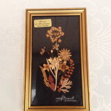 Tableau fleurs séchées signé