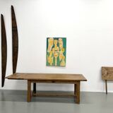 Extendable oak table, 1950s