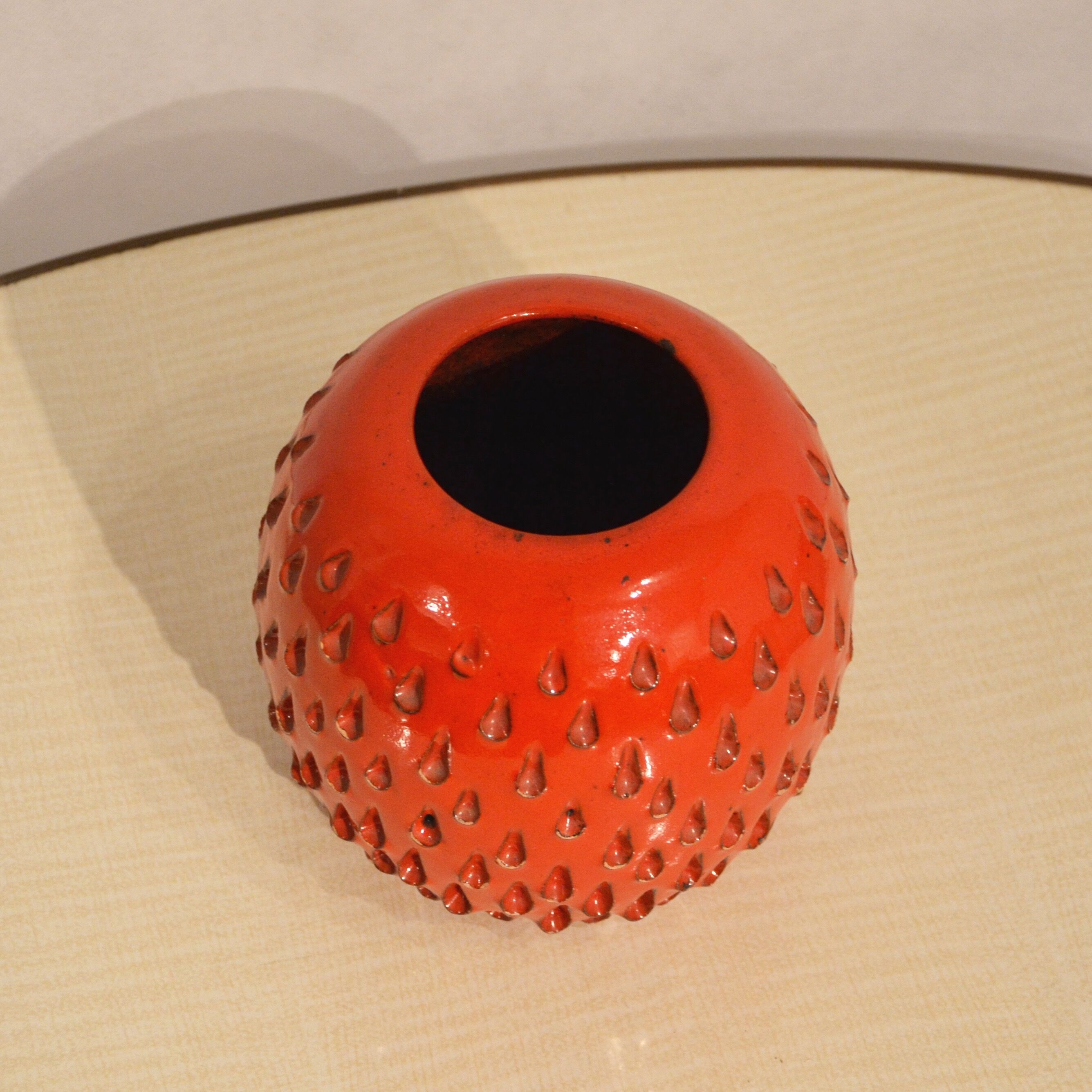 Red ball vase