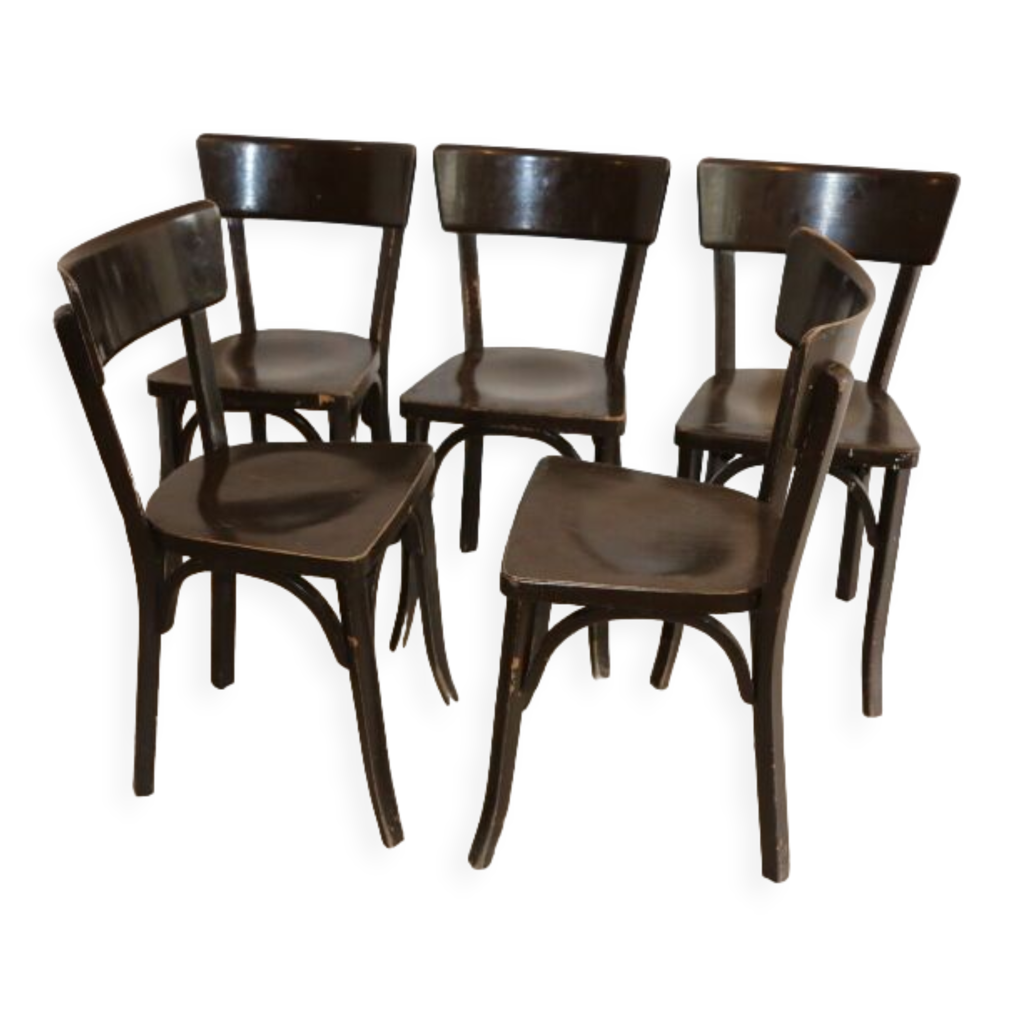 5 chairs BAUMANN N°29 brown