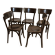 5 chairs BAUMANN N°29 brown