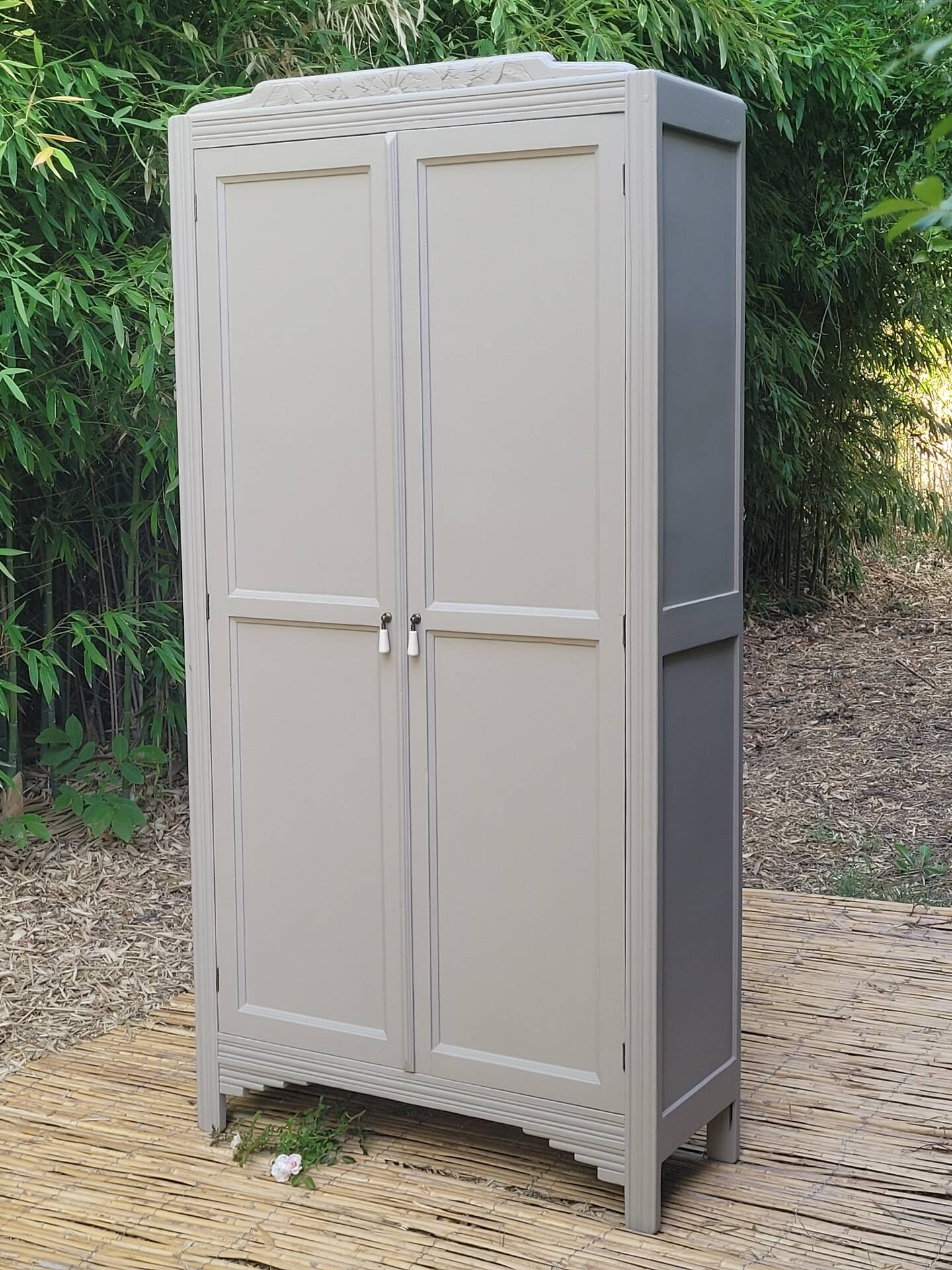Renovated antique wardrobe - solid wood