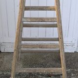 Old wooden painter ladder