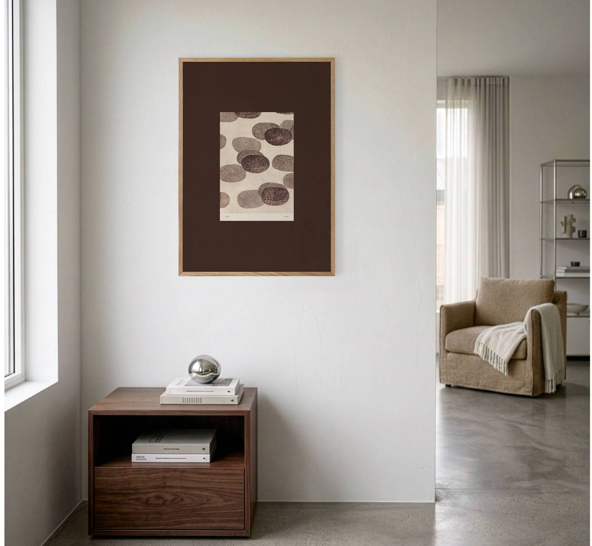 art print after an abstract painting signed Eawy