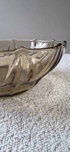 Vintage grey smoke salad bowl