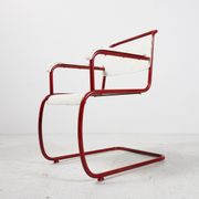 Red & white bauhaus armchair