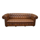 Chesterfield sofa 3 seater Vintage brown leather