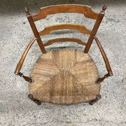 Fauteuil provençal, assise en paille