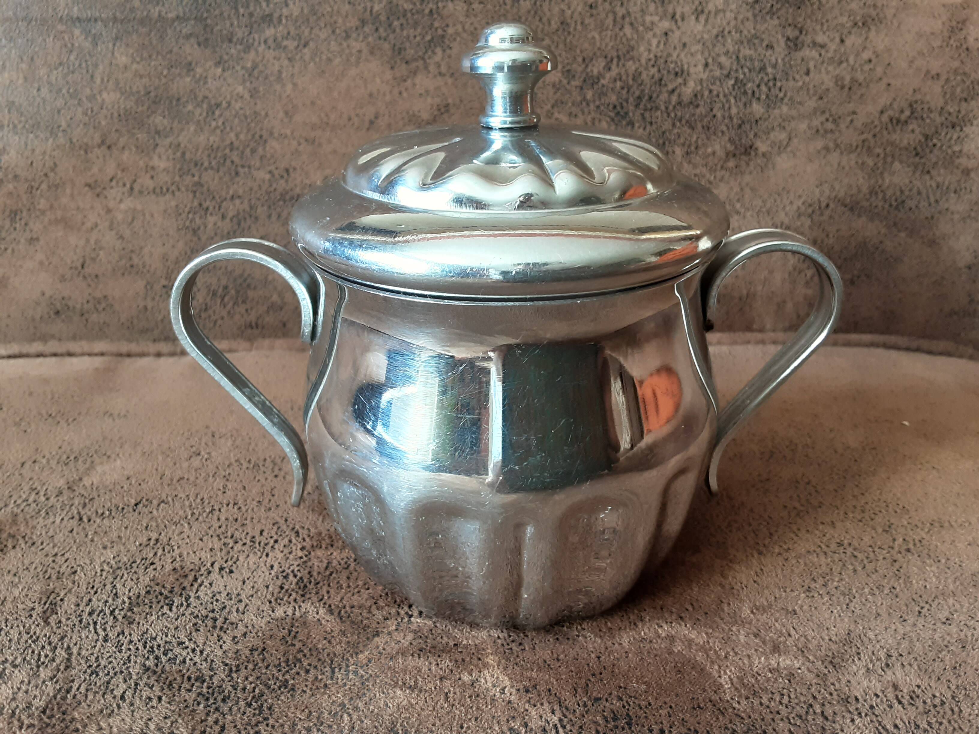Sucrier  inox vintage