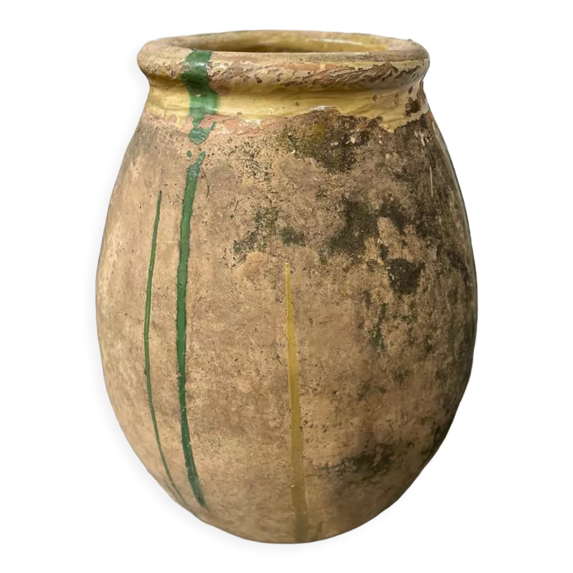 Old jar, called "jar of Biot" with varnished neck