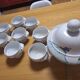 soup tureen + 8 bowls – Philippe Deshoulières “Caribbean Sea” – Porcelain