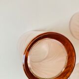 Lot of 6 vintage glasses Rosaline Arcoroc 80s