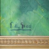 Frame signed summer landscape - Oil on Canvas