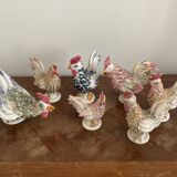 Coqs en porcelaine