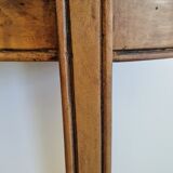 Oval side table with double top in wood - Art Deco style 1940s