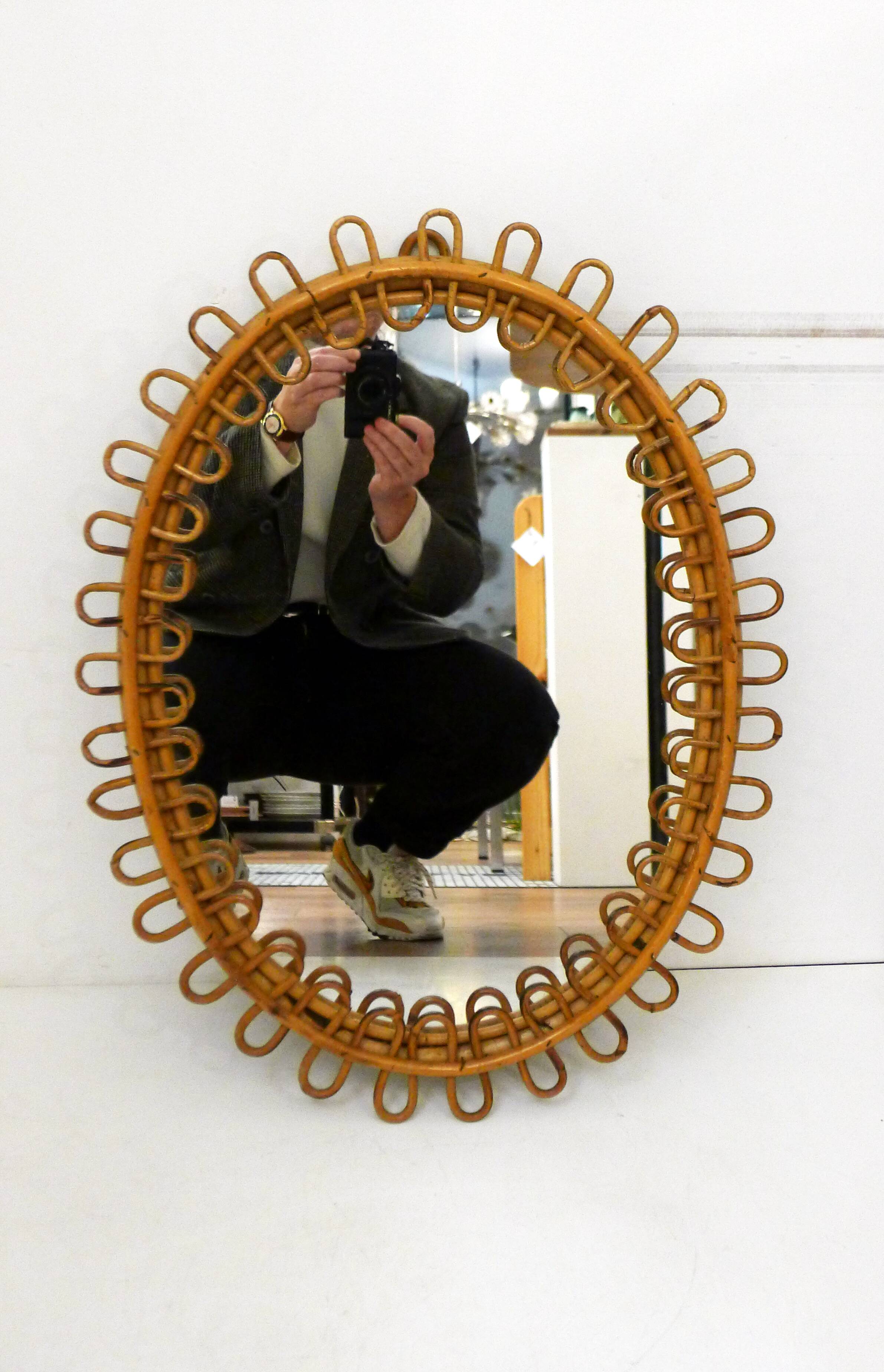 Albini Italian Rattan Mirror