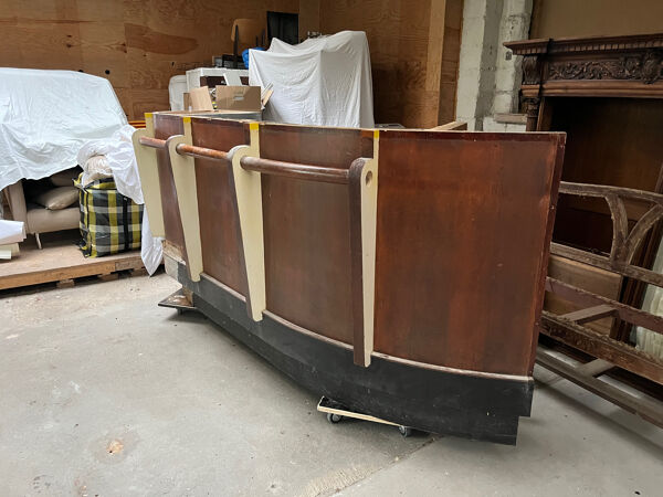 Bar des années 50 en chêne et Formica