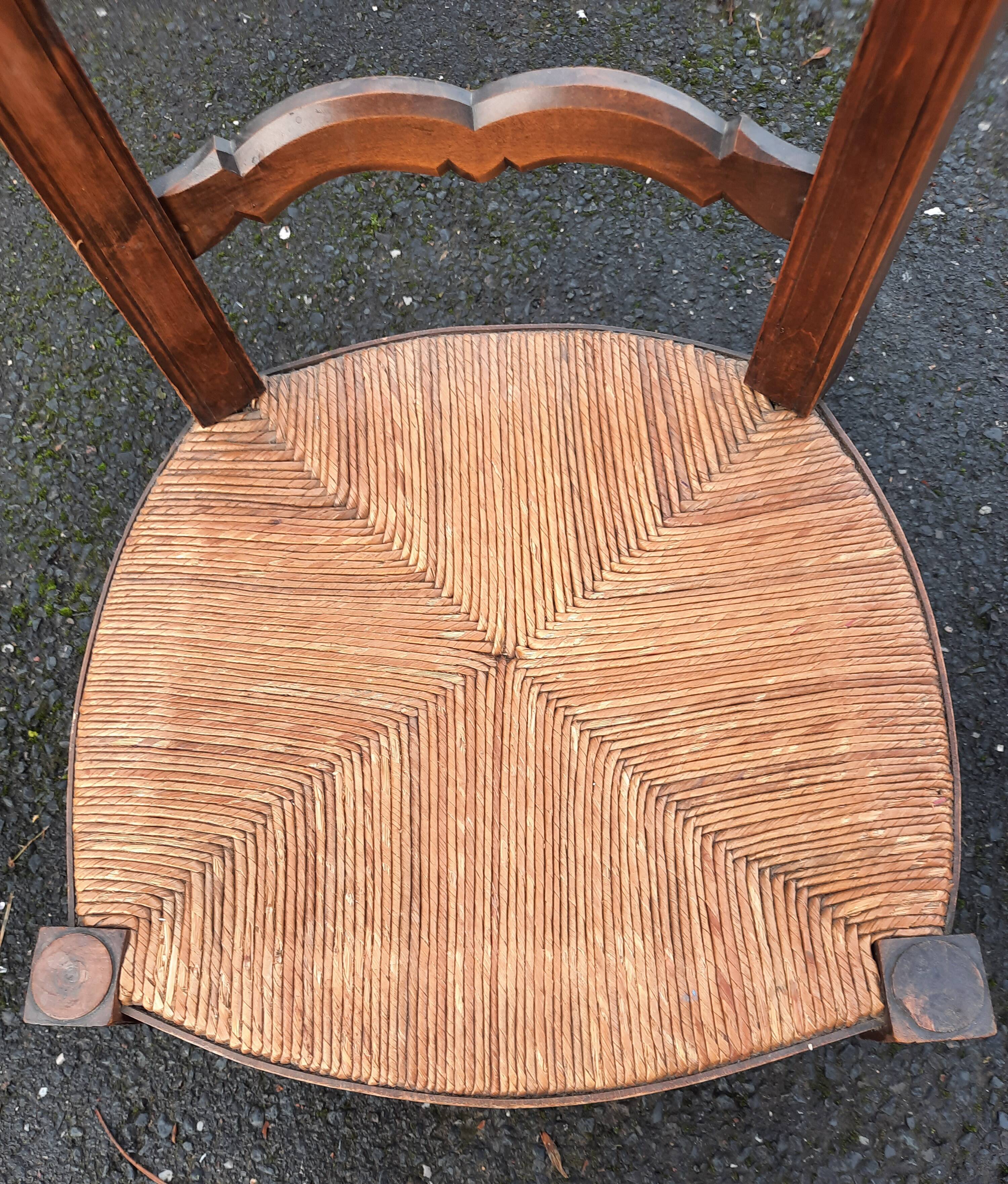 Straw low chair called fireside chair