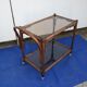 Vintage bamboo rolling trolley