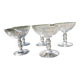 5 Antique Champagne Glasses in Gadrooned Glass