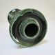 enamelled ceramic candle holder signed "S" plant decoration 70s