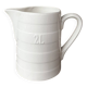 Vintage white ceramic jug with glaze – 2 L - BOCH La Louvière