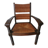 Fauteuil brutaliste vintage