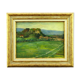 Charming little oil on well framed panel