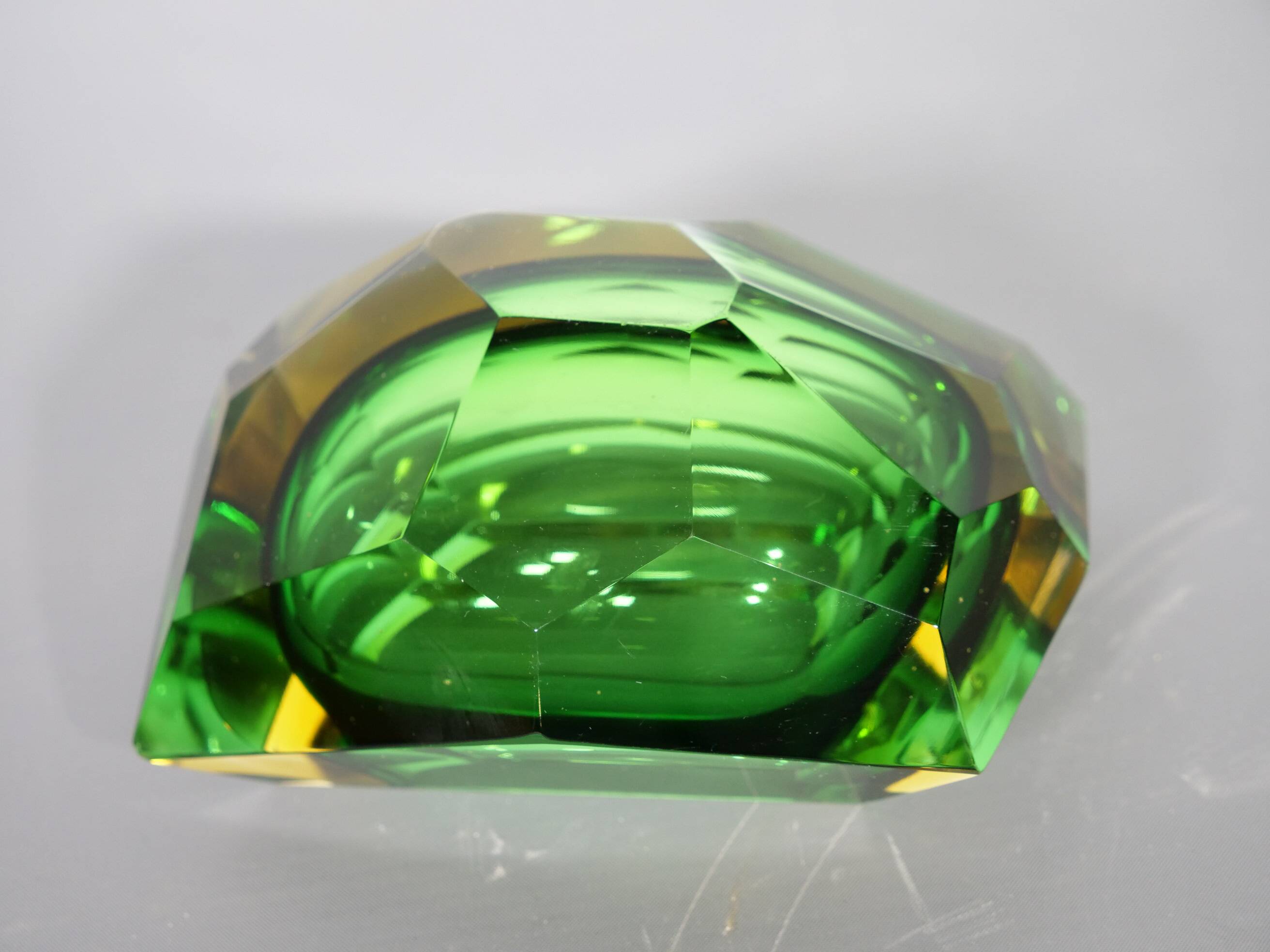Vintage design Murano Sommerso glass bowl vase by Flavio Poli, 1970s