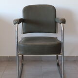 Industrial roneo armchair gray 50s/60s