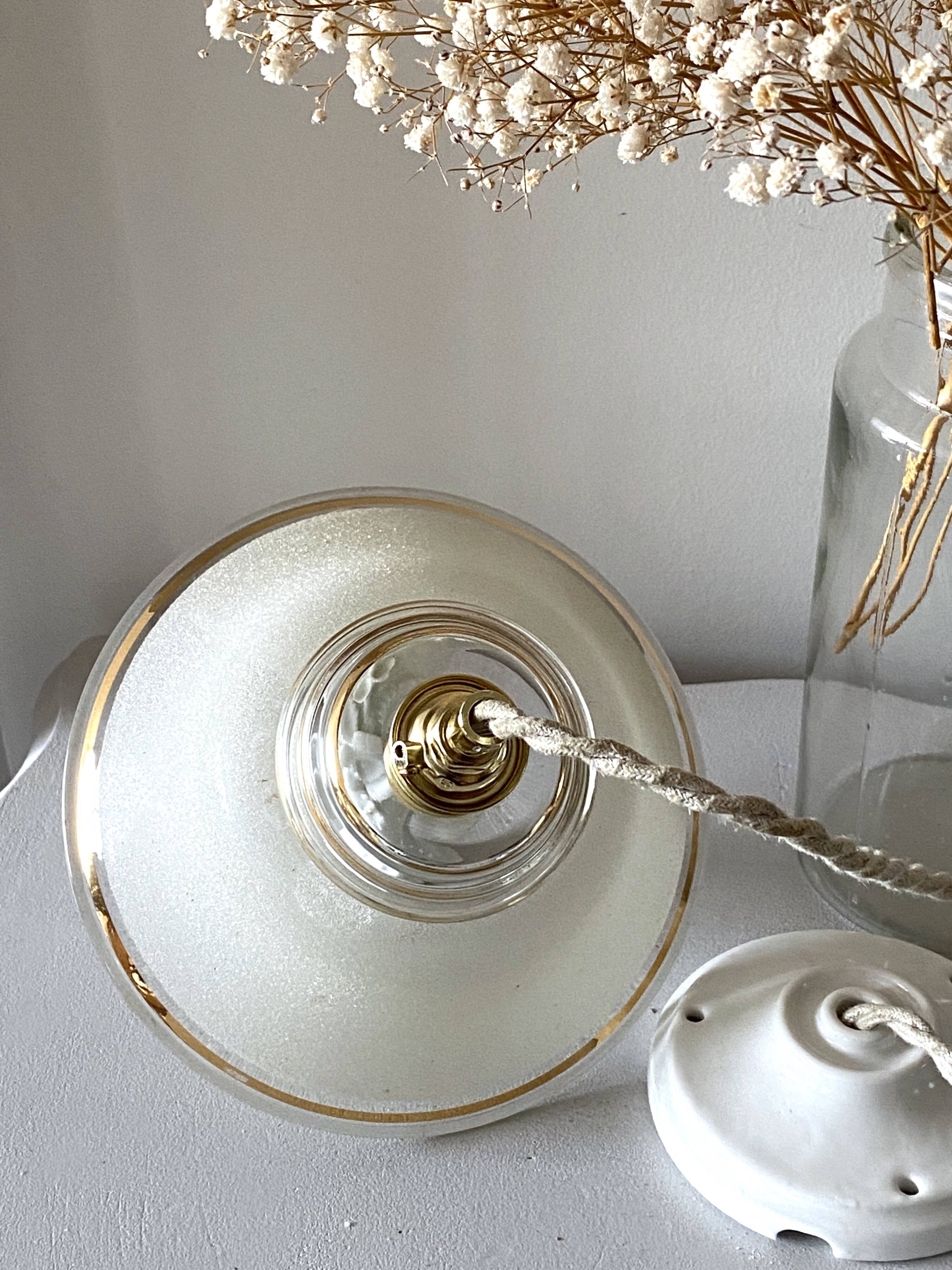 Art Deco granite pendant light