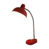 Red & Silver Metal Swan Neck Table Lamp
